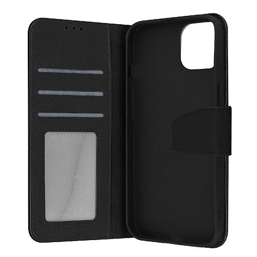 Avizar Housse Apple iPhone 13 Cuir premium Porte-carte Fonction support Vidéo noir