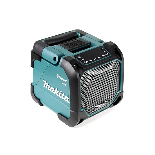 Makita DMR 202 Z Enceinte bluetooth batterie/secteur 18V + Fonction Bluetooth + Entrée AUX + Port USB + Écran LCD - sans batterie, sans chargeur