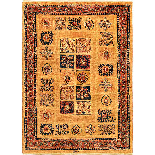 Vidal Tapis de laine 149x108 orange Kashkuli