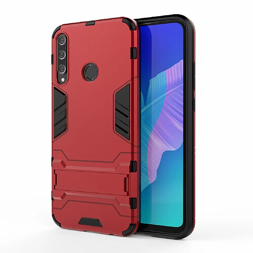 Coque en TPU Hybride 2 en 1 avec béquille rouge pour votre Huawei P40 Lite E/Y7p