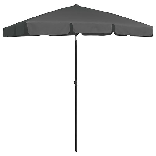 Maison Chic Parasol Jardin | Parasol de plage anthracite 180x120 cm - GKD93620