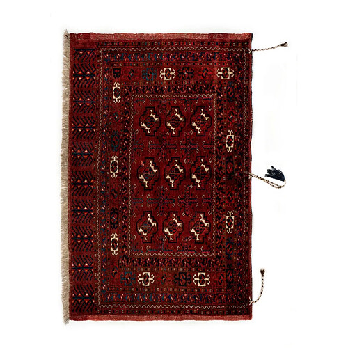 Vidal Tapis de laine 161x105 rouge Afghan