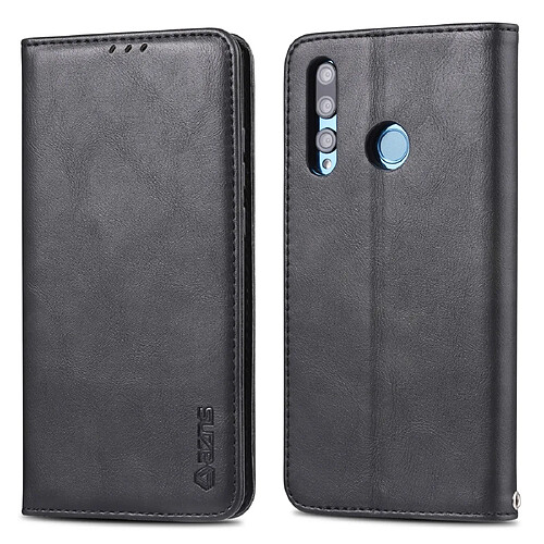 Wewoo Housse Coque Pour Huawei P Smart Plus 2019 AZNS Texture rétro Magnétique Flip horizontal en cuir PU avec support et fentes cartes et cadre photo noir