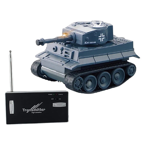 Mini RC Battle Tank Crawler Avec Télécommande Jouets Enfants Garçons Cadeaux Gris