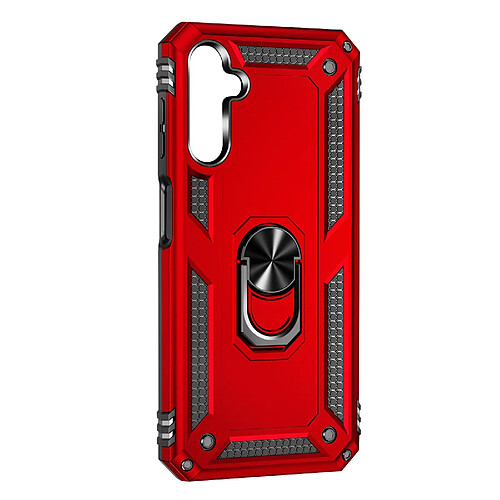 Avizar Coque pour Samsung Galaxy A14 4G et 5G Bague Magnétique Série ArmoRing Rouge