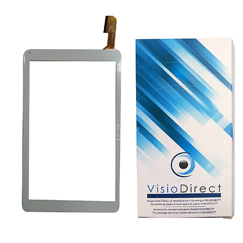 Visiodirect Vitre ecran tactile pour Archos 101C Xenon HXD-10124 10"" Tablette blanc