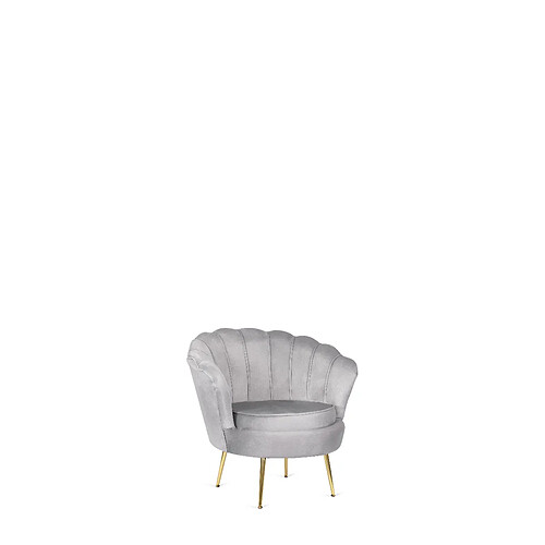 Vivaldi Fauteuil ANGEL Gris Velours