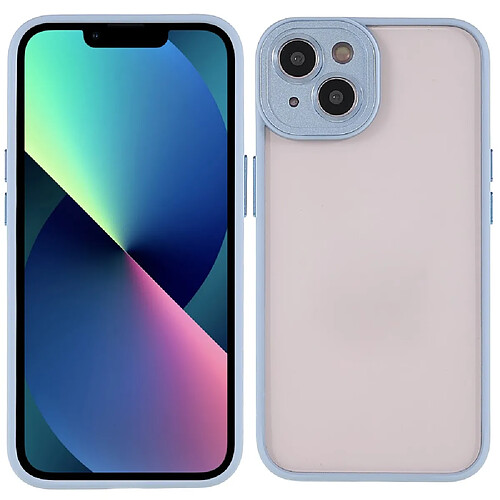 Coque en TPU + acrylique découpe précise bleu clair pour votre iPhone 13 6.1 pouces