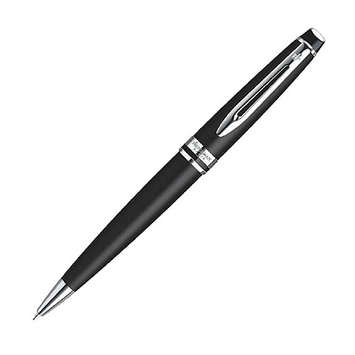 Stylo bille Waterman Expert corps noir mat argent