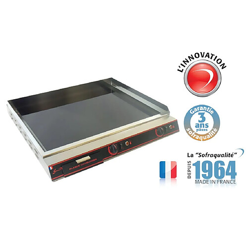 Plancha vitrocéramique électrique - Spécial hamburgers II - L 800 mm - Sofraca