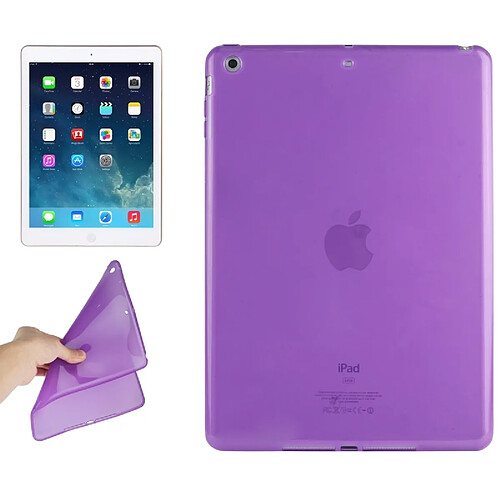 Wewoo Coque Étui de protection en TPU à surface lisse pour iPad Air Violet foncé