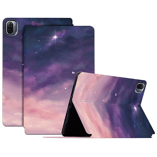 Etui en PU motif ciel étoilé avec support Ciel étoilé de rêve pour votre Xiaomi Pad 5/5 Pro