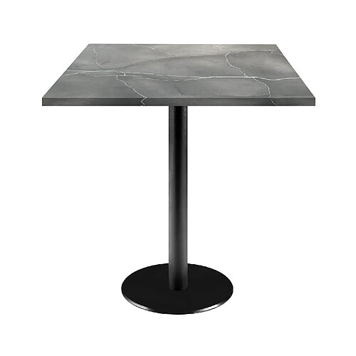 Restootab Table 70x70cm - modèle Rome marbré lune bleue