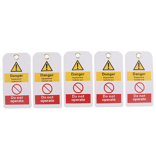 5pcs clé de sécurité lockout tagout tag sécurité nom marquage note étiquette