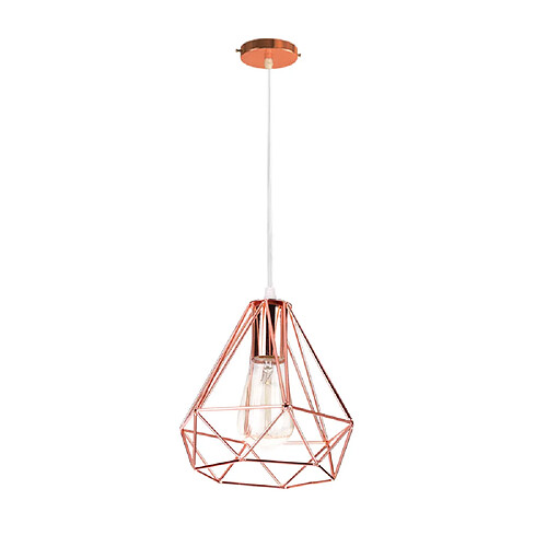 Stoex Moderne Lustre Suspension Forme Diamant, Lampe de Plafond Abat-Jour Luminaire Mé