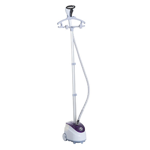 Homcom Défroisseur vapeur vertical défroisseur à vêtements 1,8 L 1800 W débit vapeur 30g/min tige telescopique blanc violet