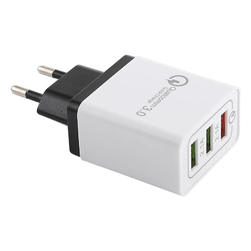 Wewoo Chargeur 2.1A 3 ports USB rapide de voyage, prise européenne (noir)