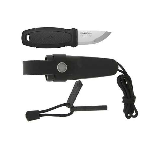 MORAKNIV - 12629 - POIGNARD DE POCHE MORA ELDRIS NOIR + FIRE STARTER