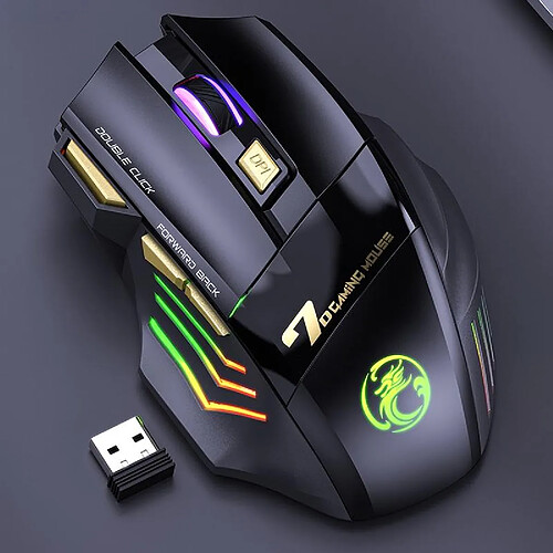 Yonis Souris Gaming Sans Fil Rechargeable RGB