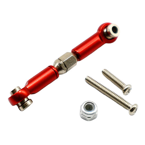 Tringlerie Servo De Tige De Direction D'alliage D'aluminium Pour La Voiture De JJRC WPL 1/12 RC Rouge