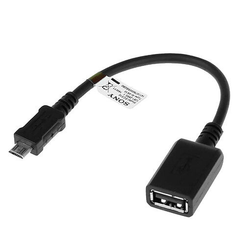 Cable Usb Otg Mâle vers Usb Femelle - Originale Sony - Noir