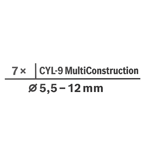 Coffret de 7 forets MultiConstruction Cyl9 Expert Bosch Expert