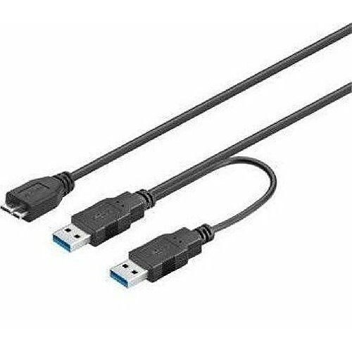 PremiumCord Câble USB 3.0 Double Power Y A/M + A/M - Micro B/M