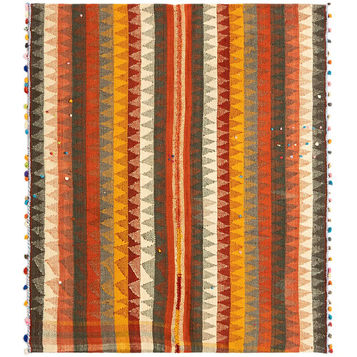 Vidal Tapis de laine 160x138 orange Jajim