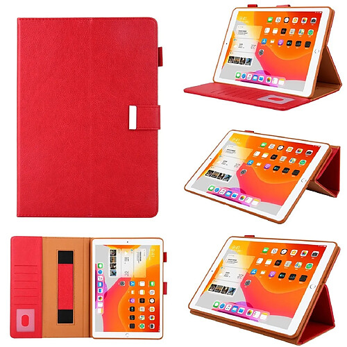 Wewoo Smart Cover Pour iPad mini 1/2/3/4/5 Etui à rabat horizontal en cuir de style commercial avec support et fente cartecadre photoportefeuille et dragonnefonction veille et réveil rouge