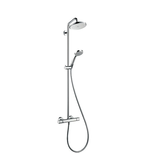 colonne de douche - showerpipe croma 220 - avec mitigeur thermostatique - hansgrohe 27185000