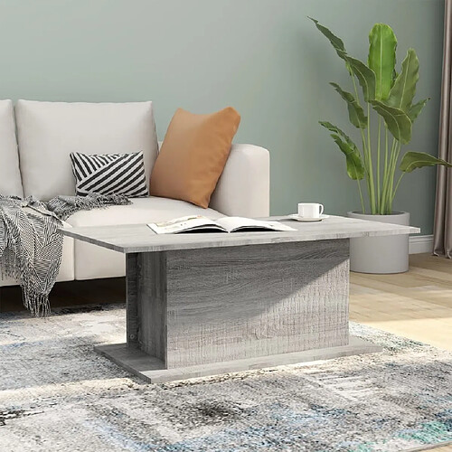 Maison Chic Tabls basse,Table Console pour salon Sonoma gris 102x55,5x40 cm Aggloméré -MN60387