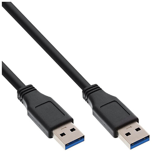 Câble InLine® USB 3.0 Type A mâle à A noir 0.3m