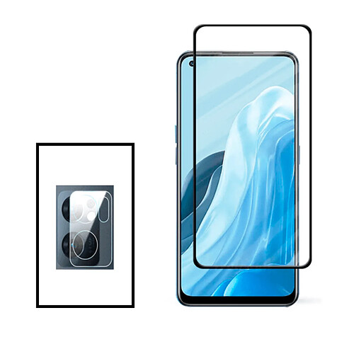 PHONECARE Kit Film Caméra Arrière + Verre Trempé 5D Full Cover pour Oppo Find X5 Lite - Transparent / Noir