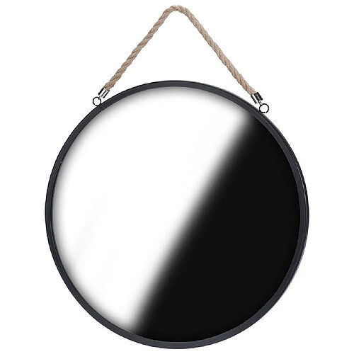 Miroir rond sur fil noir loft 41 cm