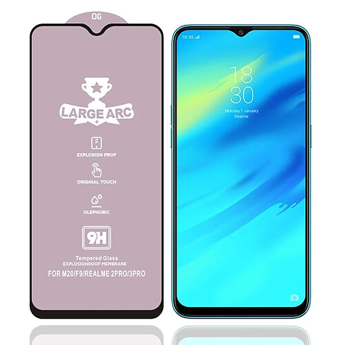 Wewoo Film de verre trempé Pour OPPO Realme 2 Pro 9H HD de plein écran à haute alumine