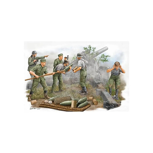 Trumpeter Figurine Mignature Set De 6 Figurines Artilleurs Allemands (en Action)