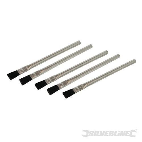 5 pinceaux à flux pour soudage 15 mm SILVERLINE 105878