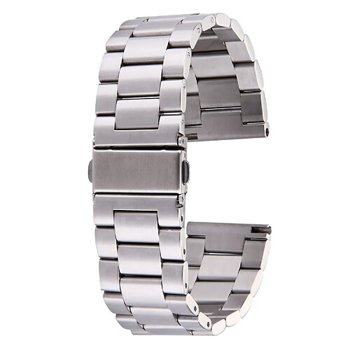 Wewoo Bracelet argent pour Fitbit Blaze Smartwatch papillon boucle 3 perles en acier inoxydable