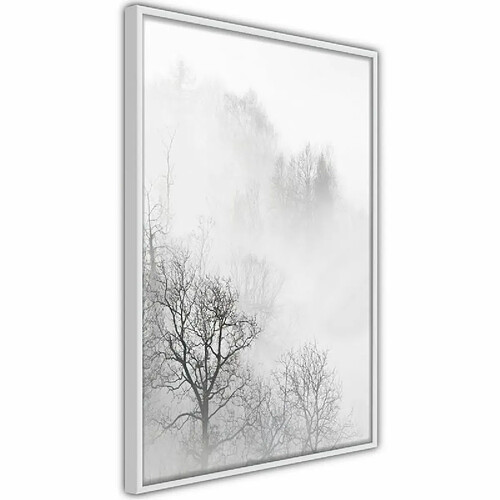 Paris Prix Affiche Murale Encadrée Zero Visibility 40 x 60 cm Blanc