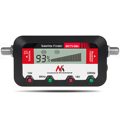 Compteur satellite à affichage numérique + Câble 25cm FF Maclean MCTV-884