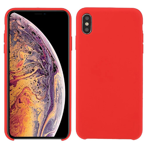 Coque en silicone solide, antichoc, anti-rayures rouge pour votre Apple iPhone XS Max 6.5 pouces