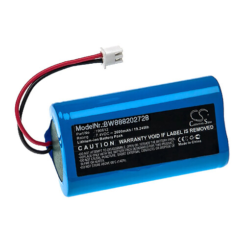 vhbw Batterie remplacement pour Mamibot 190612 pour aspirateur, robot électroménager (2600mAh, 7,4V, Li-ion)