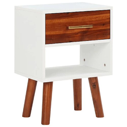 Maison Chic Table de chevet Table de Nuit Meuble de Rangement Bois d'acacia massif 40x30x57 cm