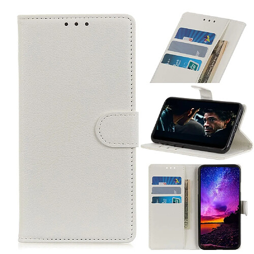 Etui en PU avec support blanc pour Sony Xperia 10 II