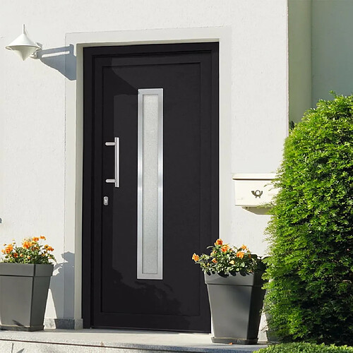 vidaXL Porte d'entrée Anthracite 108x208 cm