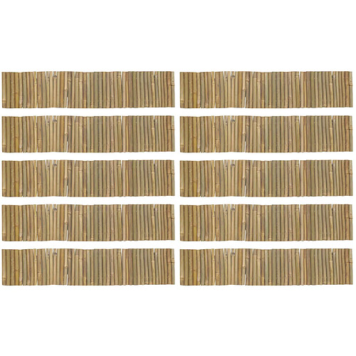 Aubry Gaspard Bordure en bambou naturel Lot de 10.