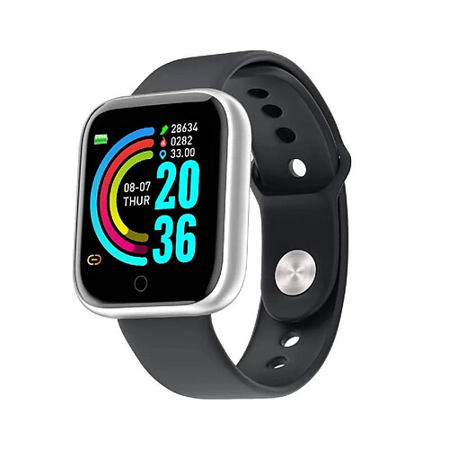 Wewoo Bracelet connecté B57S 1,3 pouces IPS couleur écran Smart Watch IP67 étanchesoutien rappel d'appel / surveillance de la fréquence cardiaque / de la pression artérielle / du sommeil argent