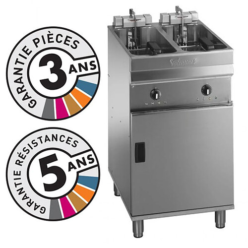 Friteuse électrique sur coffre - 2x 9-10 litres - Valentine - EVO2525T