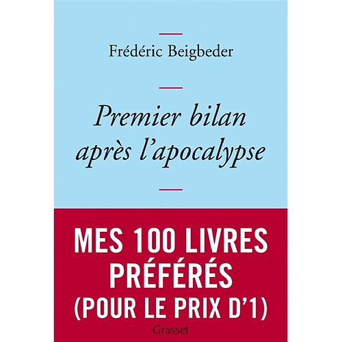 Premier bilan après l'apocalypse : essai · Occasion