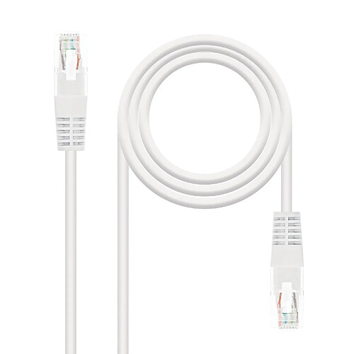 Nanocable Câble réseau Patch cord RJ45 CAT.6 UTP AWG24 - 25 cm - Couleur Blanc